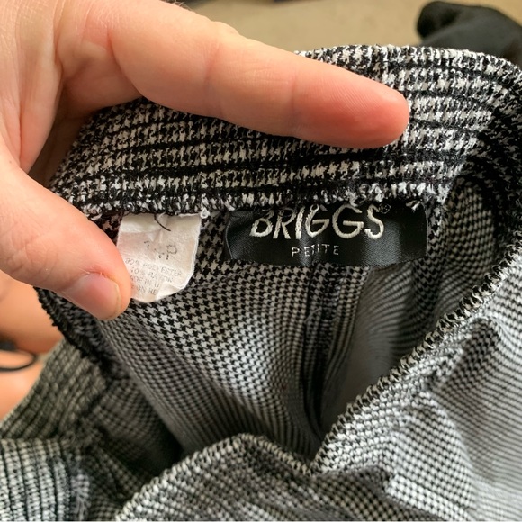 Tapered Micro-checkered Ankle Pant Chef Baggy Elastic Waist Paperbag Pull On - Picture 6 of 7